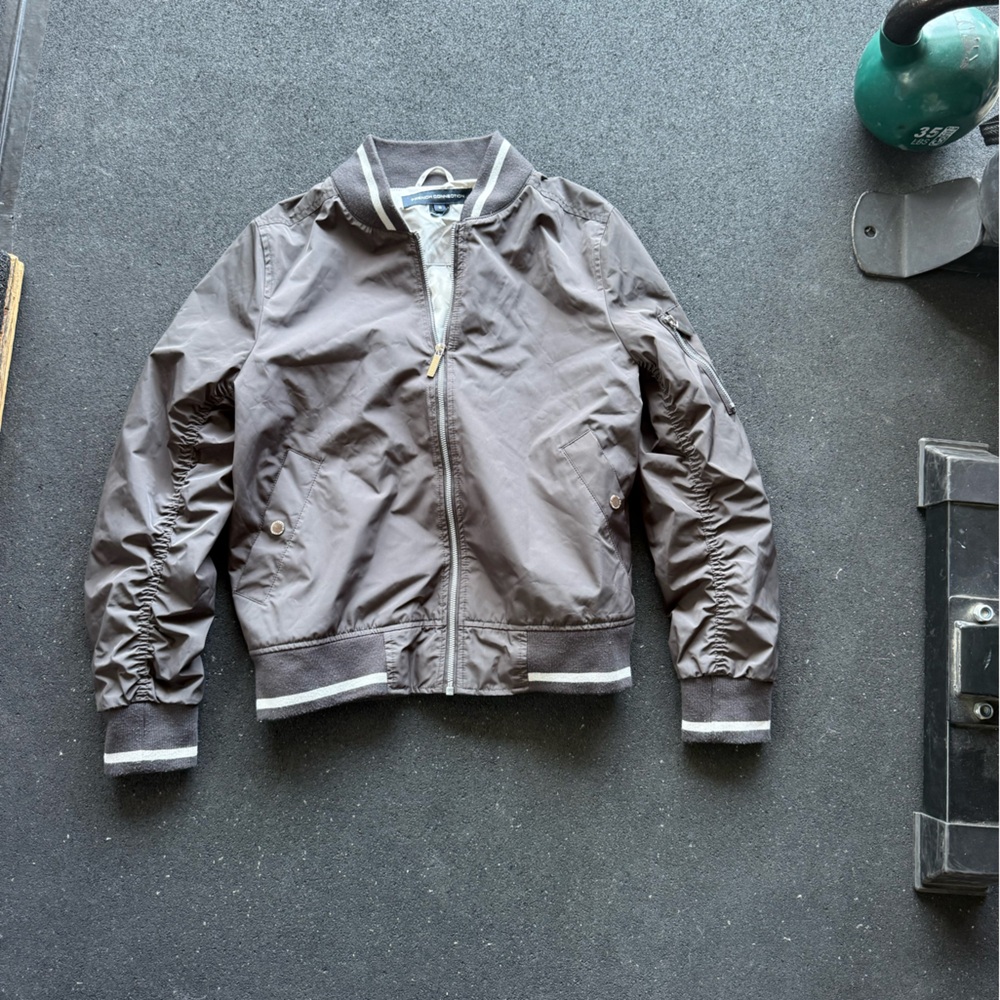French Connection Dark Brown Bomber Jacket